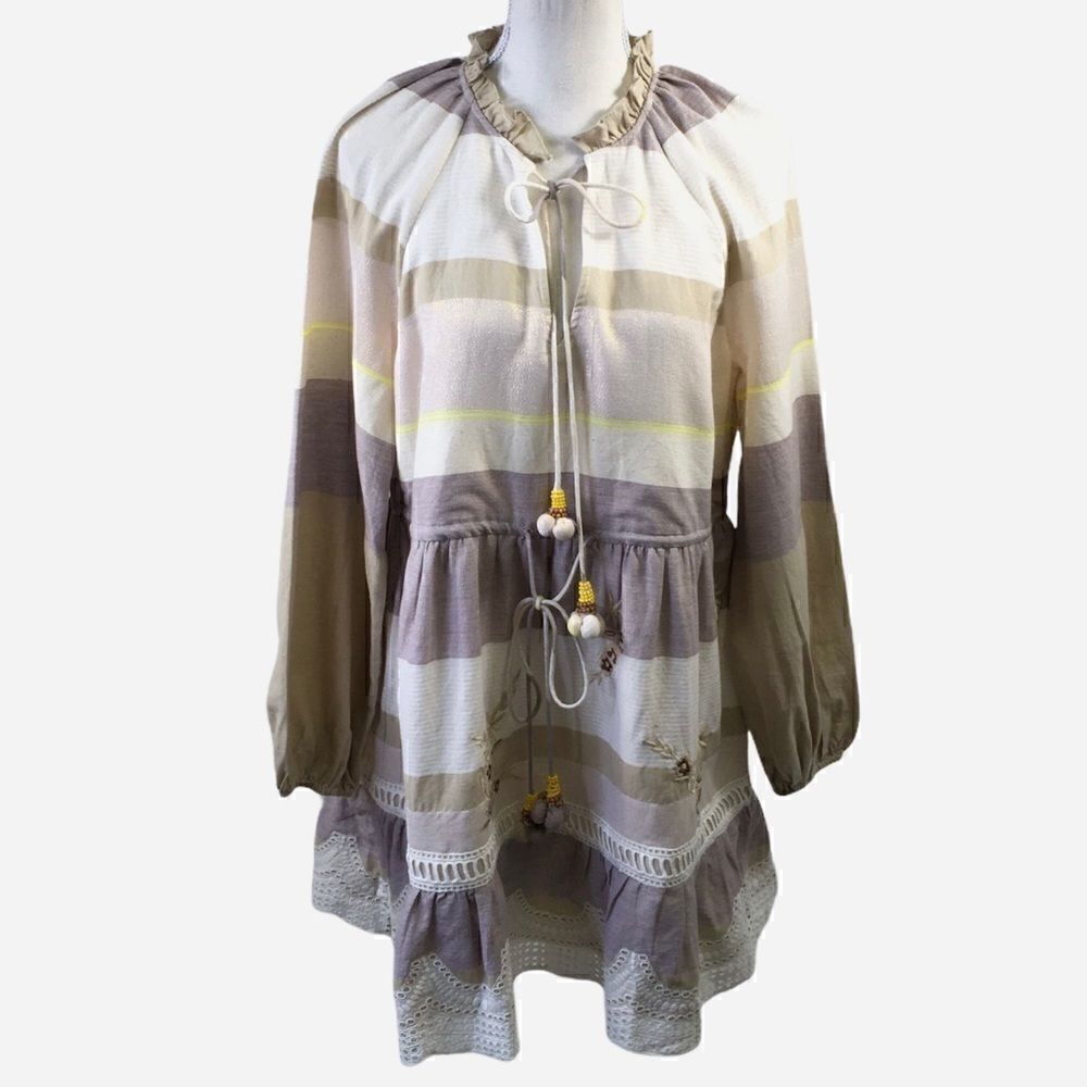 Hermant & Nandita NWT Mana Dress Ivory Size L